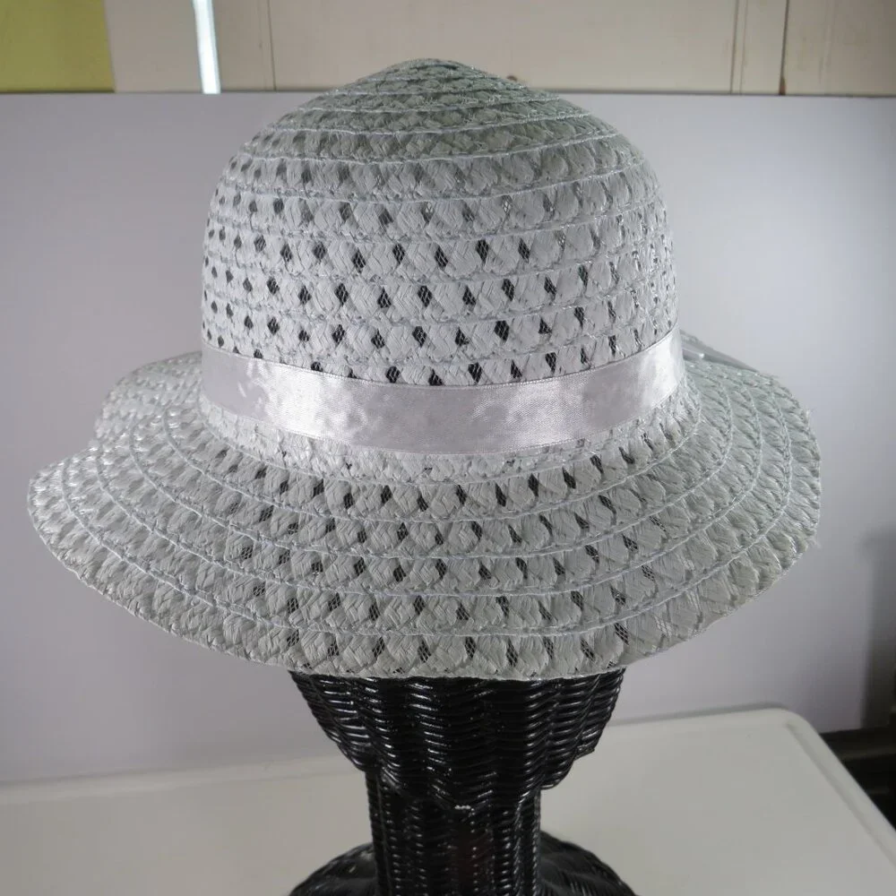 Light Blue Pastel Woven Hat CHILD SIZE Easter, Spring, Summer